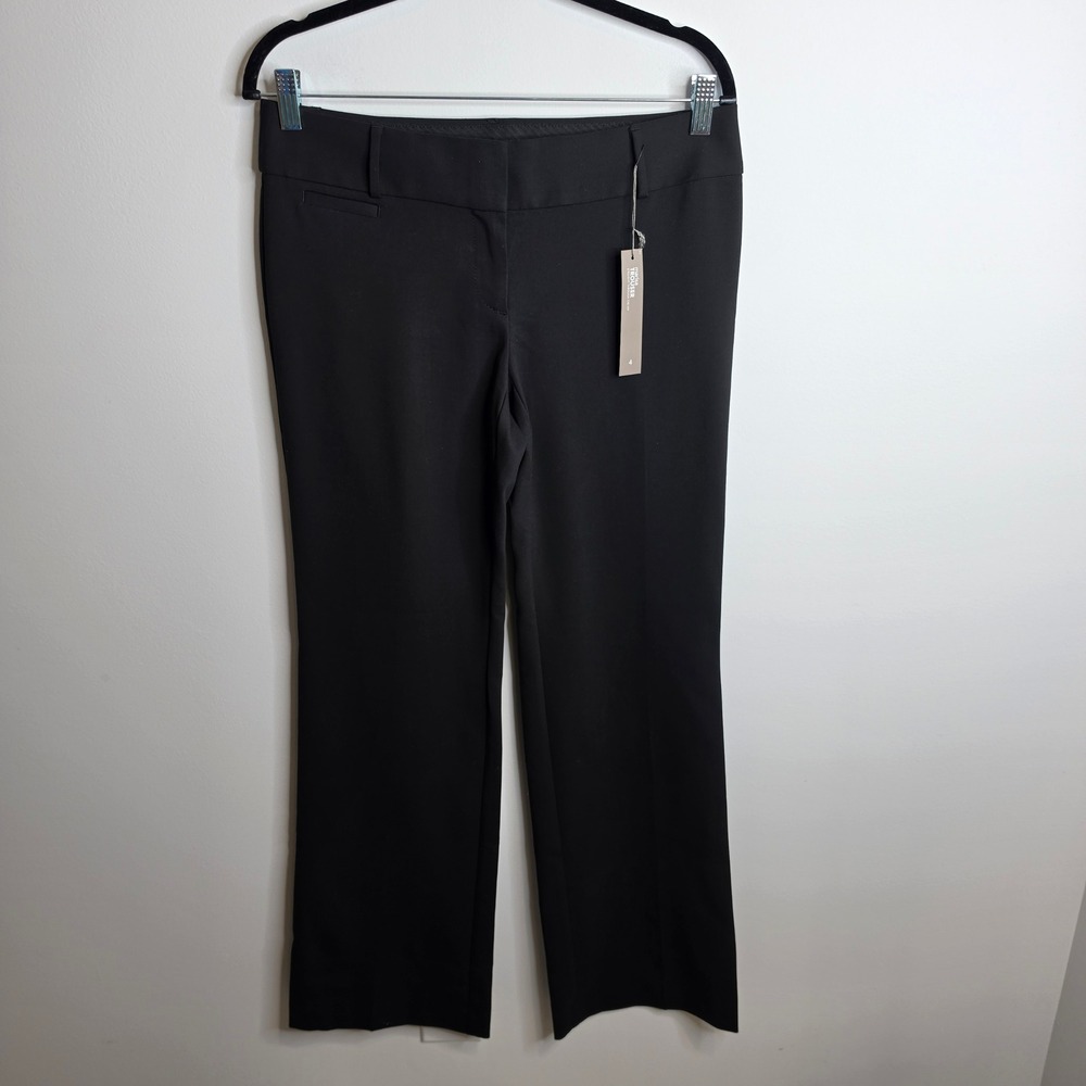 LOFT NWT Marisa Trouser Pants Womens 4 Black Straight Leg